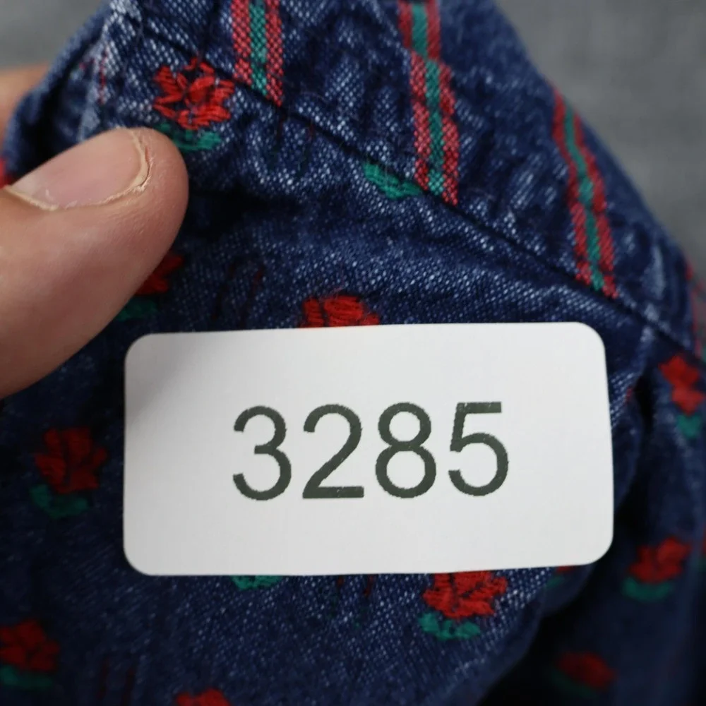 VINTAGE OshKosh B'gosh Overalls Girls‎ 2T Blue Floral Stripe Made USA 90s